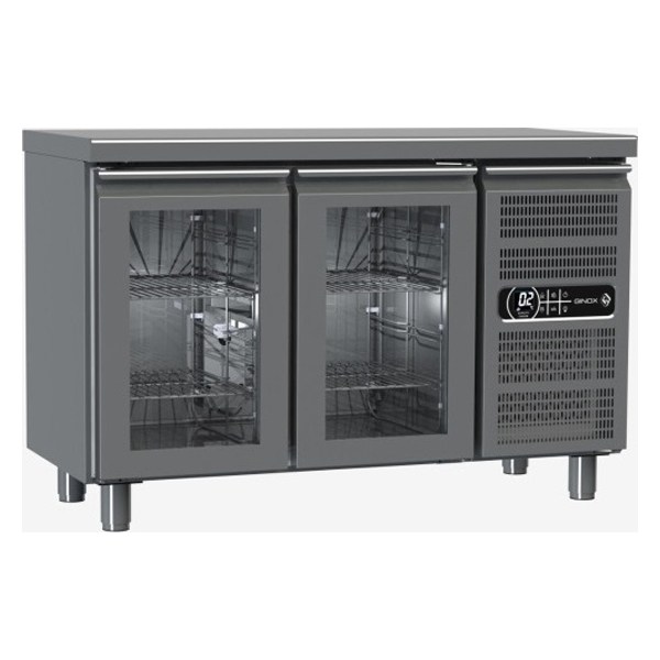 Ψυγείο Πάγκος Συντήρηση Με Μηχανή Βεβιασμένης Κυκλοφορίας Με Βεντιλατέρ με 2 Πόρτες GN 1/2 & 1/3 MK6R-70-130-TT GINOX