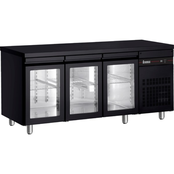 Ψυγείο πάγκος μαύρο με 3 γυάλινες πόρτες Inomak PMRPB999/GL (ΕΚΠΤΩΤΙΚΟ ΚΟΥΠΟΝΙ)