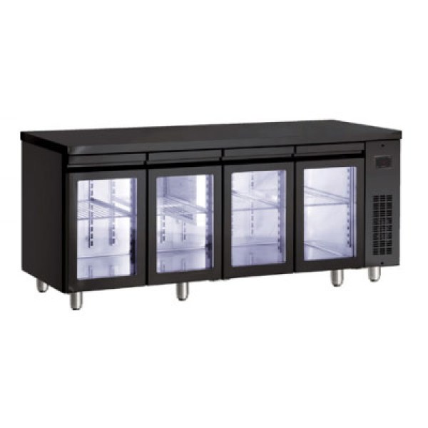 Ψυγείο πάγκος με 4 γυάλινες πόρτες (χωρίς μηχάνημα) Inomak PMRB9999/GL/RU (ΕΚΠΤΩΤΙΚΟ ΚΟΥΠΟΝΙ)