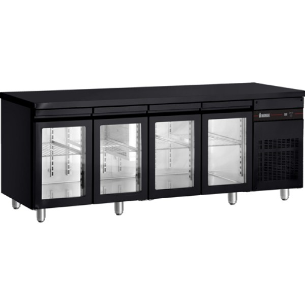 Ψυγείο πάγκος μαύρο με 4 γυάλινες πόρτες Inomak PMRPΒ9999/GL (ΕΚΠΤΩΤΙΚΟ ΚΟΥΠΟΝΙ)