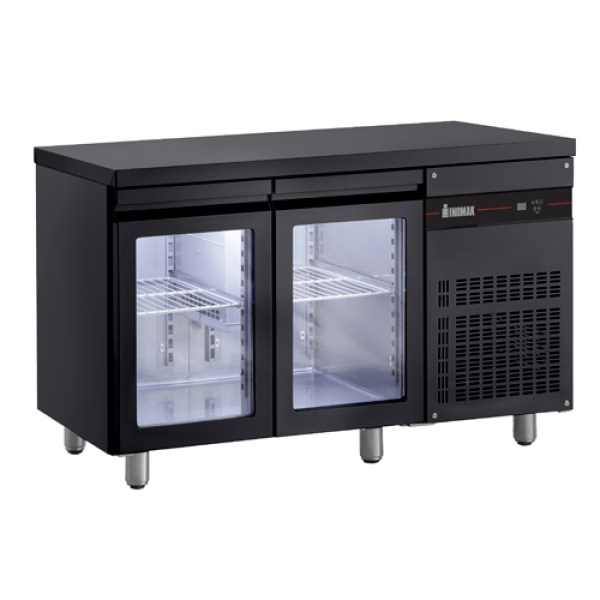 Ψυγείο πάγκος μαύρο με 2 γυάλινες πόρτες Inomak PMRPΒ99/GL (ΕΚΠΤΩΤΙΚΟ ΚΟΥΠΟΝΙ)