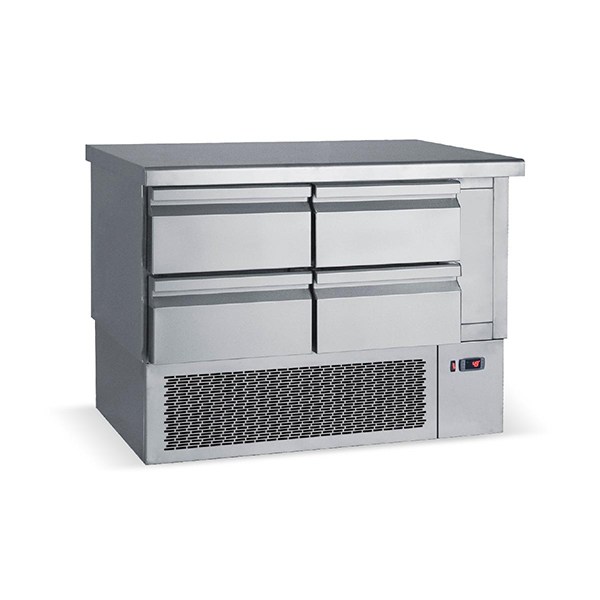 Ψυγείο Παγκος Συντήρηση με 4 Συρτάρια Με μηχανή Κάτω 110x70x85cm PS110